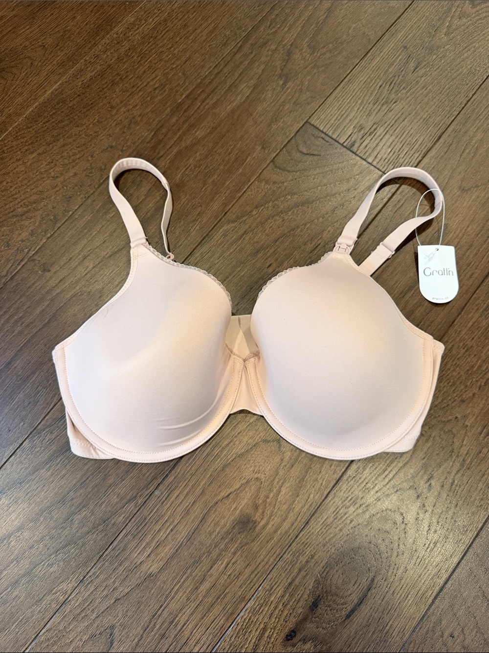 Gratlin Underwire Support Nursing Bra in Rose Smoked NWT Size 38DD - C16-060